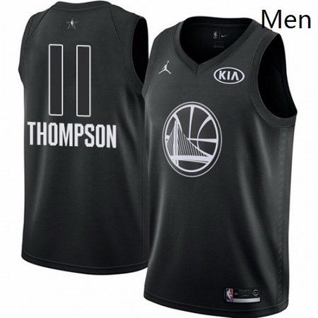 Mens Nike Jordan Golden State Warriors 11 Klay Thompson Swingman Black 2018 All Star Game NBA Jersey