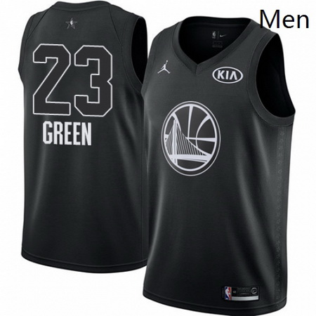 Mens Nike Jordan Golden State Warriors 23 Draymond Green Swingman Black 2018 All Star Game NBA Jerse