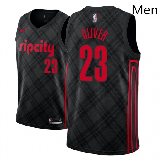 Men NBA 2018 19 Portland Trail Blazers 23 Cameron Oliver City Edition Black Jersey