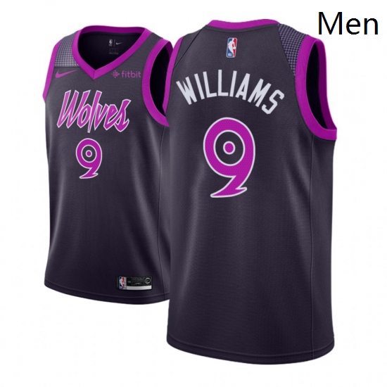 Men NBA 2018 19 Minnesota Timberwolves 9 CJ Williams City Edition Purple Jersey