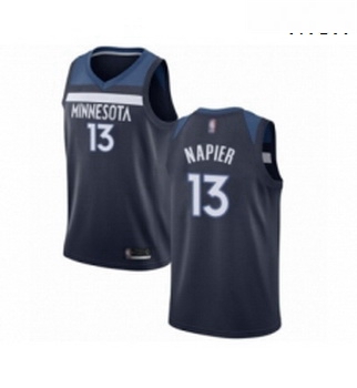 Mens Minnesota Timberwolves 13 Shabazz Napier Swingman Navy Blue Basketball Jersey Icon Edition