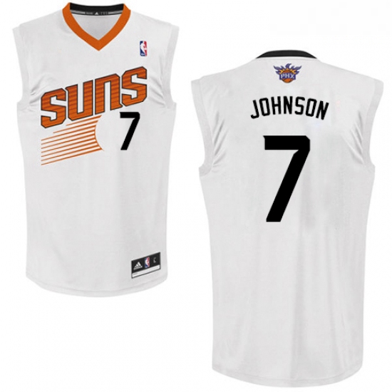 Mens Adidas Phoenix Suns 7 Kevin Johnson Swingman White Home NBA