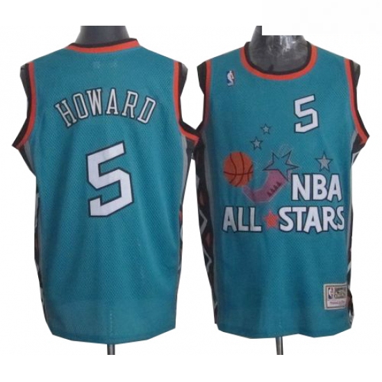 Mens Mitchell and Ness Washington Wizards 5 Juwan Howard Authentic Light Blue 1996 All Star Throwbac