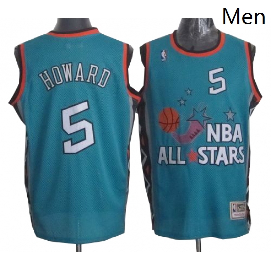 Mens Mitchell and Ness Washington Wizards 5 Juwan Howard Swingman Light Blue 1996 All Star Throwback