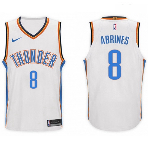 Nike NBA Oklahoma City Thunder 8 Alex Abrines Jersey 2017 18 New Season White Jersey