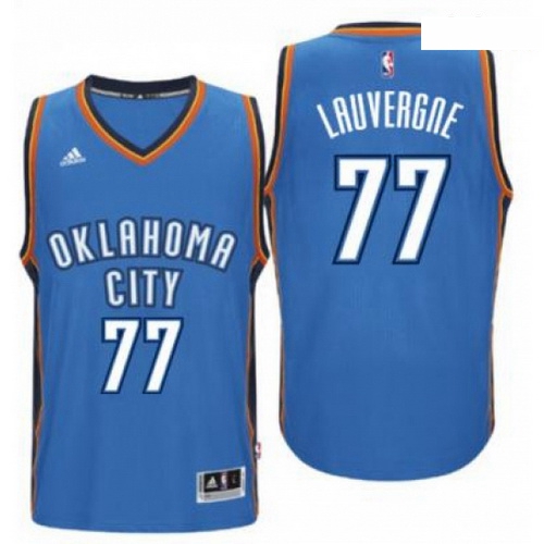 Mens Oklahoma City Thunder 77 Joffrey Lauvergne adidas Light Blue New Swingman Road Jersey