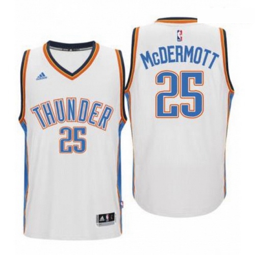 Mens Oklahoma City Thunder 25 Doug McDermott adidas White Player Swingman Jersey