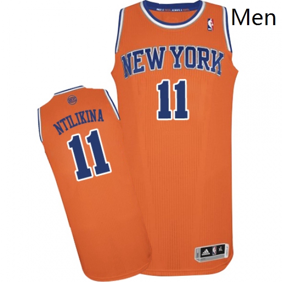 Mens Adidas New York Knicks 11 Frank Ntilikina Authentic Orange Alternate NBA Jersey