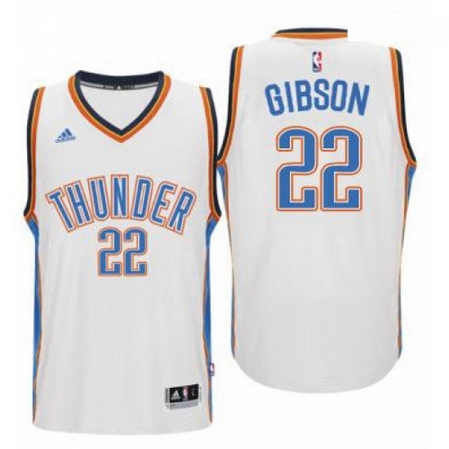 Mens Oklahoma City Thunder 22 Taj Gibson adidas White Player Swingman Jersey