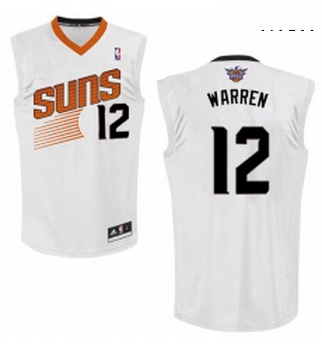 Mens Adidas Phoenix Suns 12 TJ Warren Authentic White Home NBA Jersey