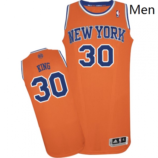 Mens Adidas New York Knicks 30 Bernard King Authentic Orange Alt