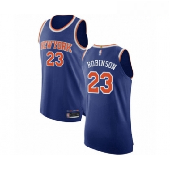 Mens New York Knicks 23 Mitchell Robinson Authentic Royal Blue Basketball Jersey Icon Edition