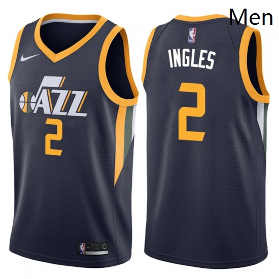 Mens 2017 18 Season Joe Ingles Utah Jazz 2 Icon Navy Swingman Jersey