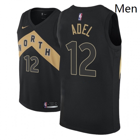 Men NBA 2018 19 Toronto Raptors 12 Deng Adel City Edition Black Jersey