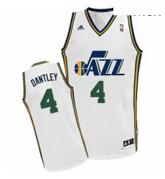 Mens Adidas Utah Jazz 4 Adrian Dantley Swingman White Home NBA Jersey