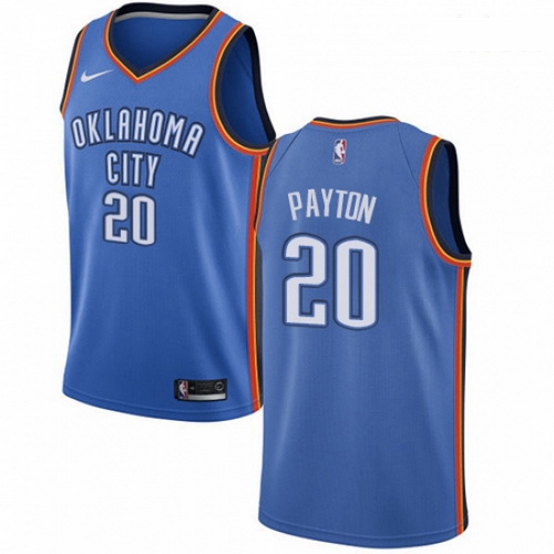 Mens Nike Oklahoma City Thunder 20 Gary Payton Swingman Royal Blue Road NBA Jersey Icon Edition