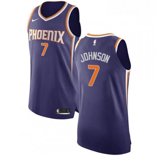 Mens Nike Phoenix Suns 7 Kevin Johnson Authentic Purple Road NBA