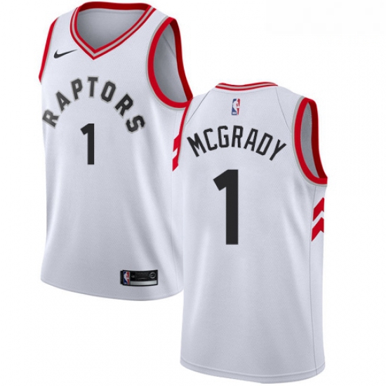 Mens Nike Toronto Raptors 1 Tracy Mcgrady Swingman White NBA Jer