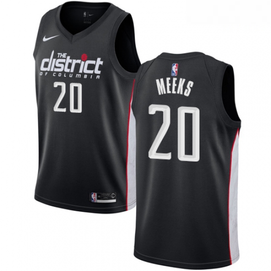 Mens Nike Washington Wizards 20 Jodie Meeks Swingman Black NBA Jersey City Edition