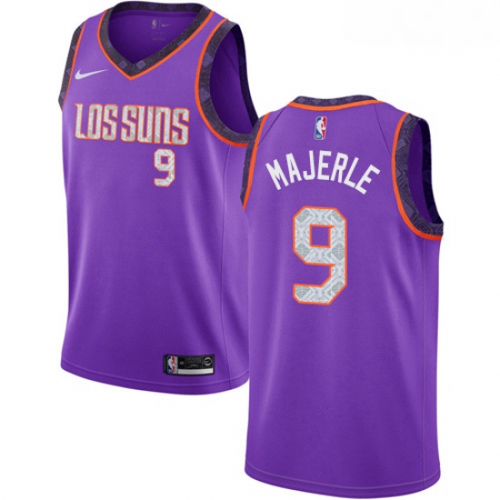 Mens Nike Phoenix Suns 9 Dan Majerle Swingman Purple NBA Jersey 2018 19 City Edition