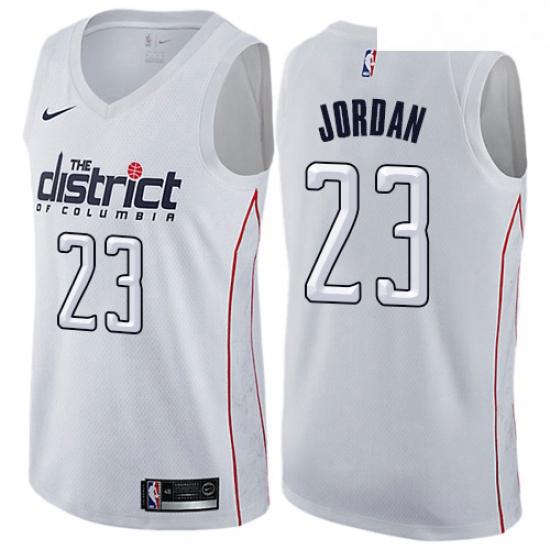 Mens Nike Washington Wizards 23 Michael Jordan Swingman White NBA Jersey City Edition