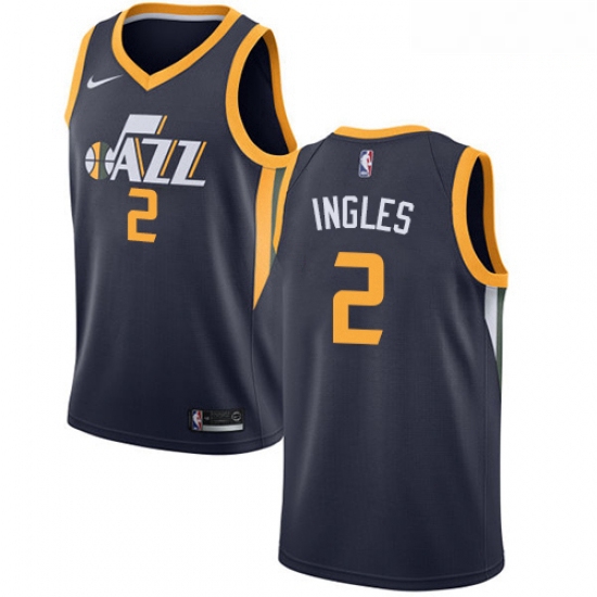 Mens Nike Utah Jazz 2 Joe Ingles Navy NBA Swingman Icon Edition 