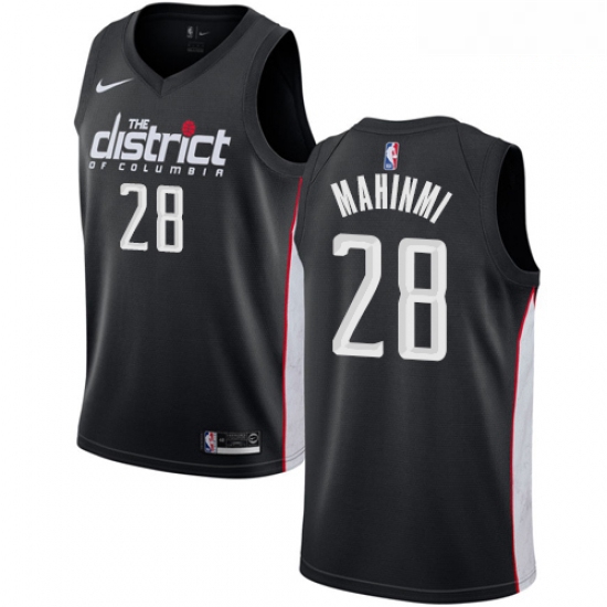 Mens Nike Washington Wizards 28 Ian Mahinmi Swingman Black NBA Jersey City Edition