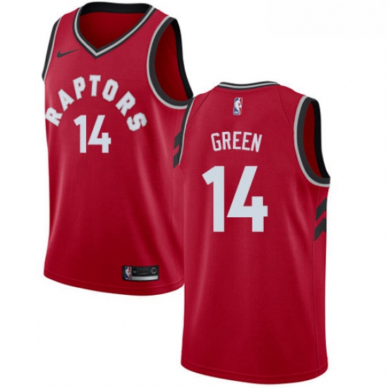 Mens Nike Toronto Raptors 14 Danny Green Swingman Red NBA Jersey Icon Edition