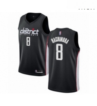 Mens Washington Wizards 8 Rui Hachimura Authentic Black Basketball Jersey City Edition