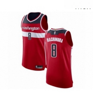 Mens Washington Wizards 8 Rui Hachimura Authentic Red Basketball Jersey Icon Edition