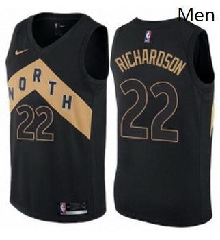 Mens Nike Toronto Raptors 22 Malachi Richardson Authentic Black 