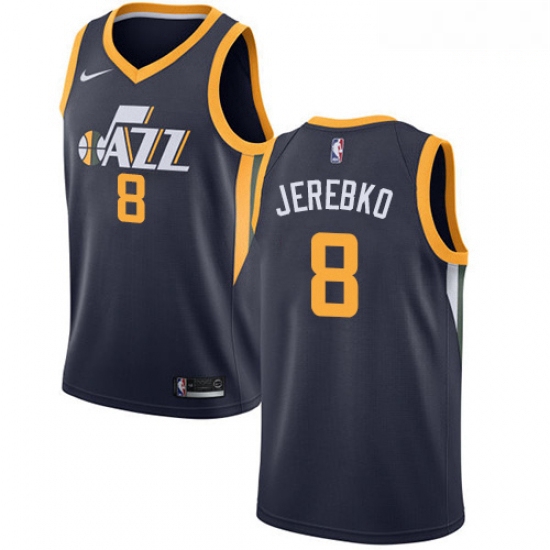Mens Nike Utah Jazz 8 Jonas Jerebko Swingman Navy Blue Road NBA 