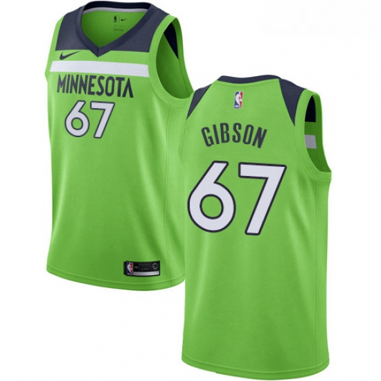 Mens Nike Minnesota Timberwolves 67 Taj Gibson Swingman Green NB