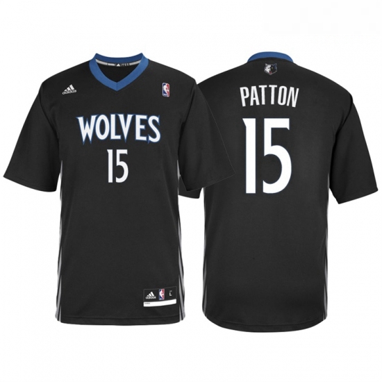 Minnesota Timberwolves 15 Justin Patton Alternate Black New Swingman Stitched NBA Jersey