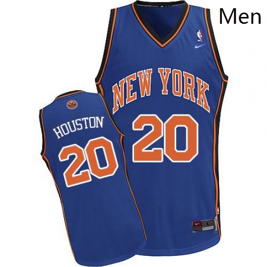 Mens Nike New York Knicks 20 Allan Houston Authentic Royal Blue 