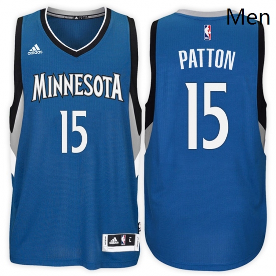 Minnesota Timberwolves 15 Justin Patton Road Blue New Swingman Stitched NBA Jersey