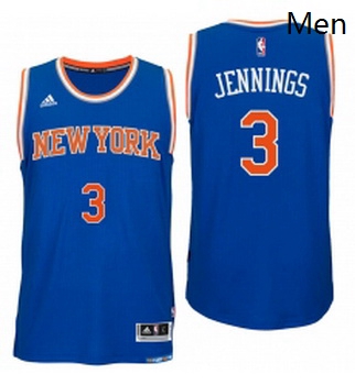 New York Knicks 3 Brandon Jennings 2016 Road Blue New Swingman Jersey