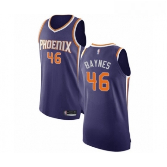 Mens Phoenix Suns 46 Aron Baynes Authentic Purple Basketball Jersey Icon Edition