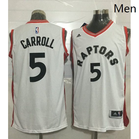 Raptors 5 DeMarre Carroll White Stitched NBA Jersey