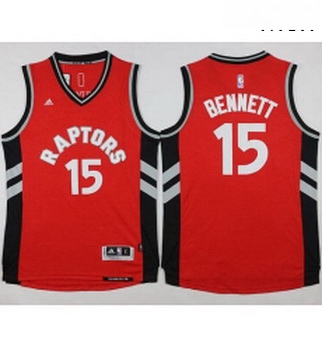 Raptors 15 Anthony Bennett Red Stitched NBA Jersey