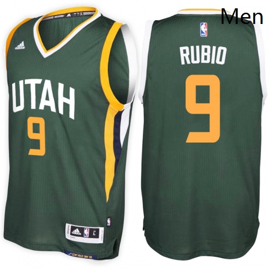 Utah Jazz 9 Ricky Rubio Alternate Green New Swingman Stitched NBA Jersey