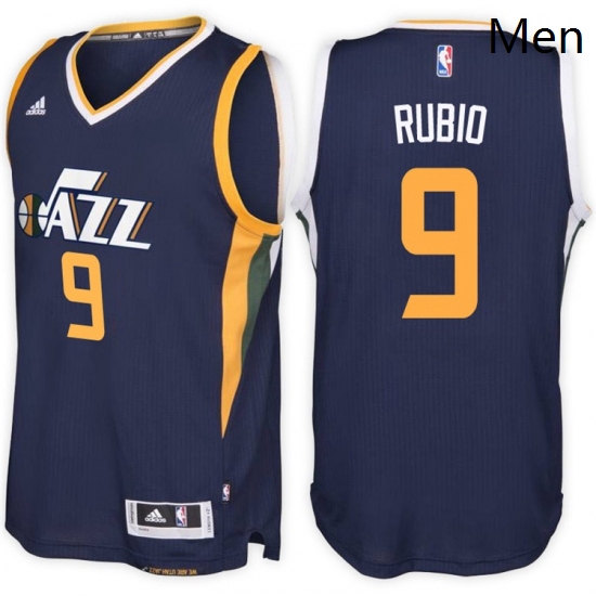 Utah Jazz 9 Ricky Rubio Road Navy New Swingman Stitched NBA Jersey