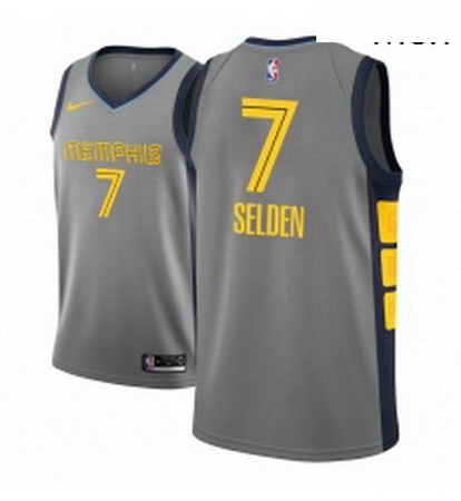 Men NBA 2018 19 Memphis Grizzlies 7 Wayne Selden City Edition Gray Jersey