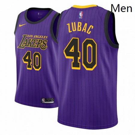 Men NBA 2018 19 Los Angeles Lakers 40 Ivica Zubac City Edition Purple Jersey