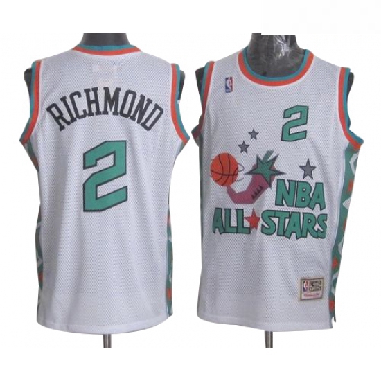 Mens Mitchell and Ness Sacramento Kings 2 Mitch Richmond Swingman White 1996 All Star Throwback NBA 