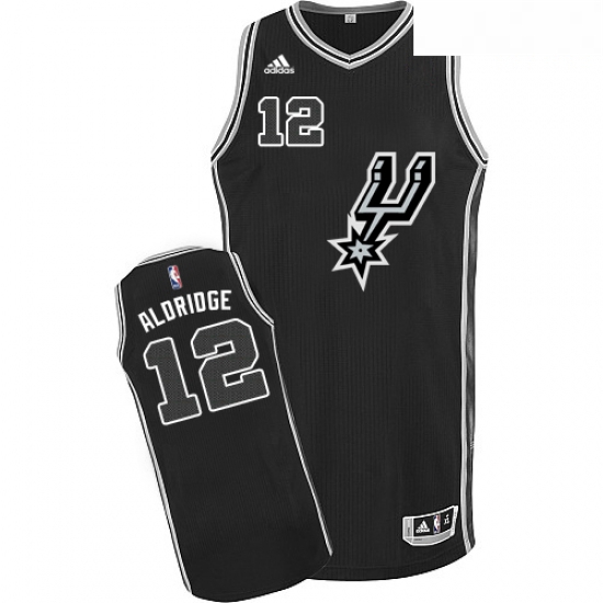 Mens Adidas San Antonio Spurs 12 LaMarcus Aldridge Swingman Blac