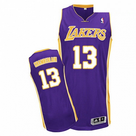 Mens Adidas Los Angeles Lakers 13 Wilt Chamberlain Authentic Pur