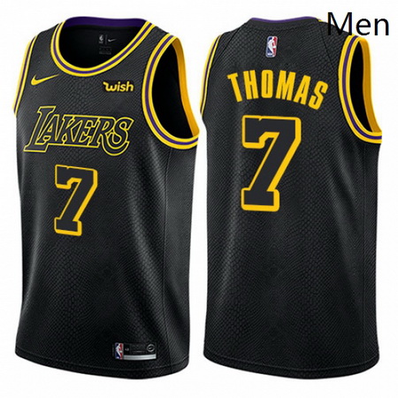 Mens Nike Los Angeles Lakers 7 Isaiah Thomas Swingman Black City