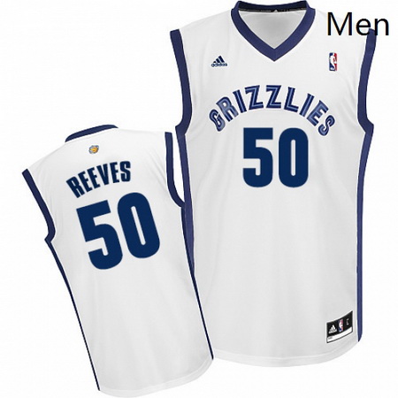 Mens Adidas Memphis Grizzlies 50 Bryant Reeves Swingman White Home NBA Jersey