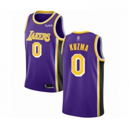 Mens Los Angeles Lakers 0 Kyle Kuzma Authentic Purple Basketball Jerseys Icon Edition